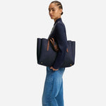 The Cotton-Denim Anett Tote Bag with Double 'B' Monogram by BOSS.