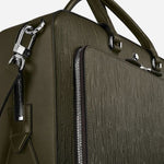 The Sfumato Khaki Corteccia Leather Briefcase by Montblanc.