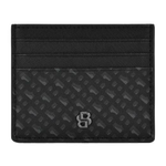 This BOSS B Monogram Icon 6CC Card Holder is made out of bonded leather with a saffiano texture.