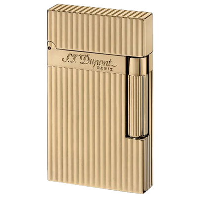 s t dupont ligne 2 yellow gold lined lighter