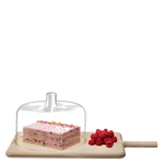 lsa dine cheese board with dome with cake