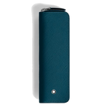 This Sartorial Cyprus Blue Saffiano Leather Single Pen Pouch by Montblanc is made with cowhide leather with the saffiano texture print.