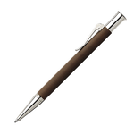 Guilloche Cognac Ballpoint Pen with Rhodium-Plated by Graf von Faber-Castell.