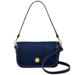 The Bathurst Mews Indigo Evenfall Blue Small Flapover Cross Body Bag by Radley.