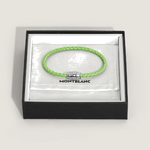 This Meisterstück Steel 3 Ring Lime Leather Bracelet by Montblanc will come in a branded gift box.