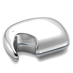 This Elephant Keepsake Box in Blue by Georg Jensen is made out of stainless steel with silicone inside.