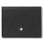 Montblanc's Sartorial 4CC Trio Black Saffiano Leather Card Holder with the snowcap emblem.