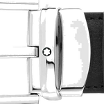 montblanc bussiness line 32mm reversible belt with horseshoe buckle close