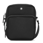 Montblanc's Sartorial Nano Messenger Bag in Black is made with saffiano leather.