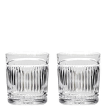 These Art Deco 2 x 33cl Large Tumblers have been designed by Royal Scot Crystal.