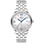 This Tradition Stainless Steel Automatic Date Watch was designed by Montblanc.