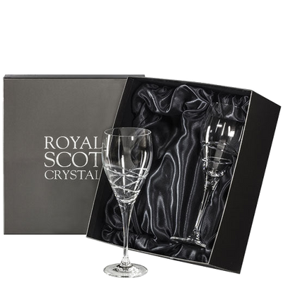 royal scot crystal skye 2 large wine glasses packaging