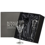 These Skye 2 x 40cl Large Wine Glasses will be presented inside a charcoal Royal Scot Crystal gift box.