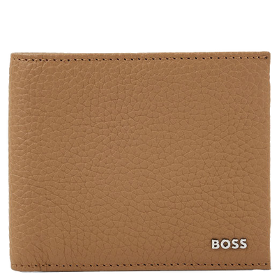 boss light brown 8cc crosstown wallet
