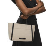 5 radley oak street canvas natural medium ziptop grab bag 111400