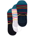 The Multicolour Stripe 'No Show' Loafer Socks 3-Pack by Paul Smith.