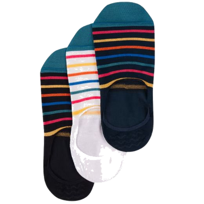 1 paul smith multicolour stripe no show loafer socks 3 pack m1a sock p041 1a