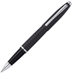 This Matt Black Lacquer Calais Rollerball Pen was designed by Cross.