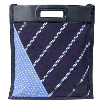 paul smith navy stripe raffia tote bag