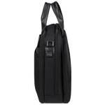 This XBR 2.0 Recycled PET Black Briefcase 15.6" by Samsonite has the brand name engraved in a gunmetal plaque.