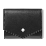 This Montblanc Meisterstück Black Leather Coin Case has been made out of cowhide leather with a shiny exterior.