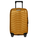 Samsonite's Proxis Spinner Expandable Carry On, Honey Gold 55 cm has a durable hard-shell case that is made out of polypropylene.
