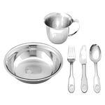Georg Jensen Elephant stainless steel child's set.