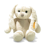This Soft Cuddly Friends Yellow Tilda Rabbit by Steiff is made from soft plush, safety eyes, and a synthetic stuffing.
