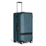 This Montblanc #MY4810 Avio Blue Trunk Case comes with a TSA lock to keep your belongings safely zipped up when travelling.