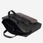 Inside the Men's Folio with 'Signature Stripe' Coated Canvas Pocket.