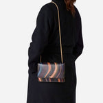 The Women's Swirl Print Leather Evening Bag with Chain Strap by Paul Smith.