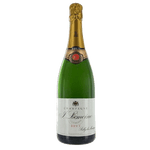 The bottle neck and seal of the J Lemoine Champagne.