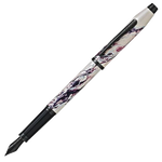 This Cross Wanderlust Everest Fountain Pen has a gorgeous barrel and cap that is inspired by the Everest mountain in shades of pink and purple with a metallic white base.