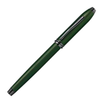 2 townsend matte green micro knurl rollerball pen at0045 63