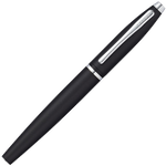 cross matt black calais rollerball pen cap on