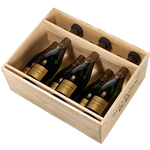 This is the Bollinger R.D. 2008 Champagne 6x75 cl inside a wooden box.
