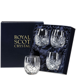 These Edinburgh 4 x 25cl Barrel Tumblers have been designed by Royal Scot Crystal.