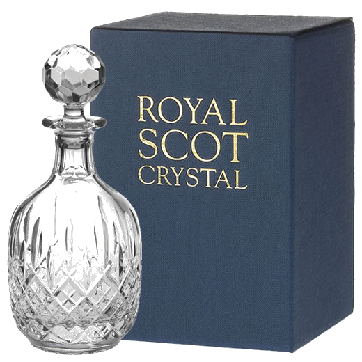 royal scot crystal london port brandy decanter packaging
