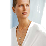 georg jensen sterling silver medium mercy pendant model 2
