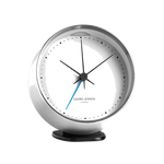 The Georg Jensen HK white stainless steel alarm clock.