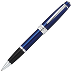 Full view of the Cross dark Blue bailey Lacquer ballpoint pen.
