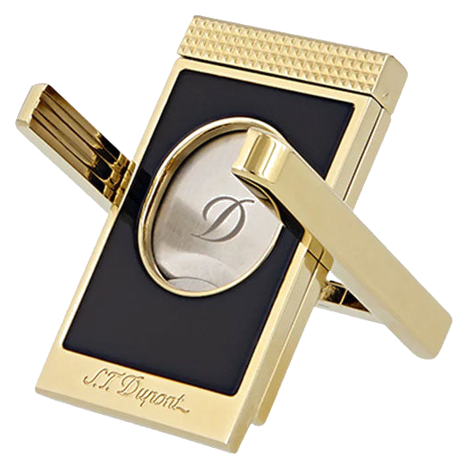 s t dupont paris black gold stand cigar cutter