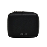 This Commute Street Small Zip-Around Jewellery Pouch by Radley is made out of cowhide leather with a grainy texture.