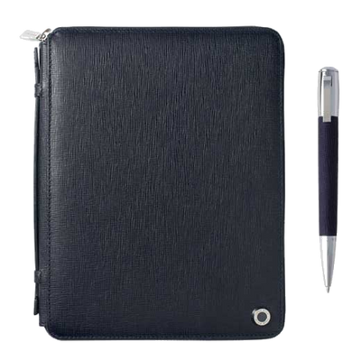 boss tradition navy folder
