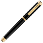 montegrappa zero black yellow gold rollerball pen cap on