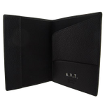 Montblanc passport case leather embossing.
