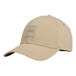 This BOSS Light Beige Seersucker Cap with Logo Patch is great for holidays and summer as it is lightweight and breathable.