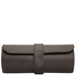 The WOLF 1834 Brown Blake Triple Watch Roll with Capsule has been crafted out of smooth leather.