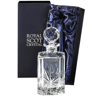 royal scot crystal edinburgh star square spirit decanter packaging
