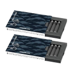 These Blue Meisterstück Around the World in 80 Days Ink Cartridges by Montblanc come in two packs of 8.
